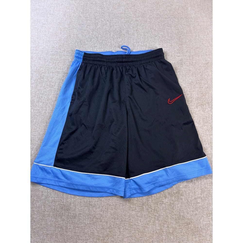 Nike Dri-FIT Mens Basketball Shorts XL Black Blue Mesh Athletic Gym